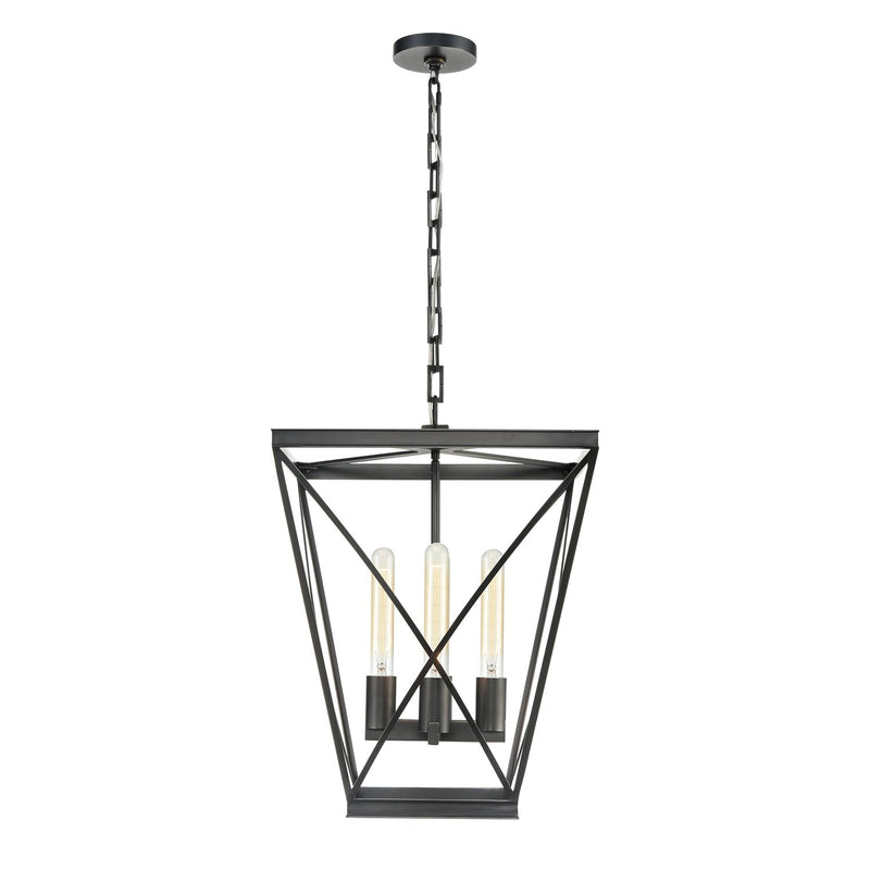 Lattice 16" 4-Light Pendant in Urban Bronze
