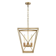 Lattice 16" 4-Light Pendant in Vintage Brass