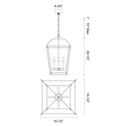 Manor 17" 4-Light Pendant in Urban Bronze