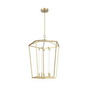 Delphine 29" Pendant in Natural Brass