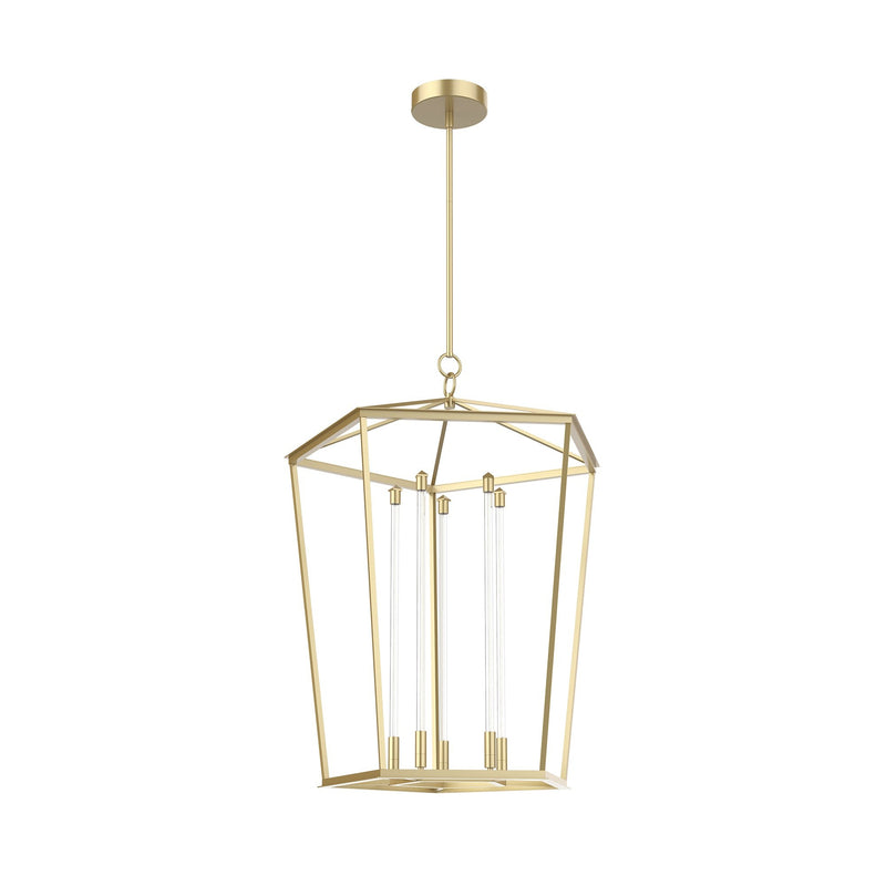 Delphine 29" Pendant in Natural Brass