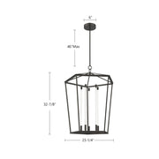 Delphine 29" Pendant in Natural Brass