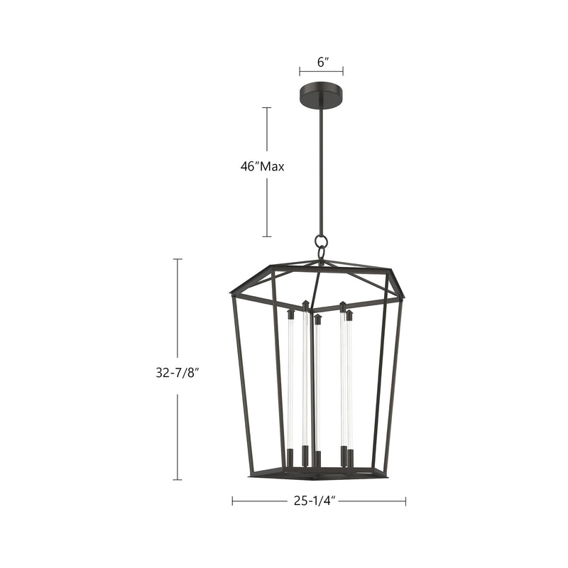 Delphine 29" Pendant in Natural Brass