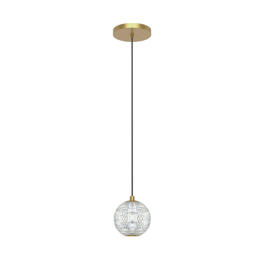 Marni 5" LED Pendant in Natural Brass