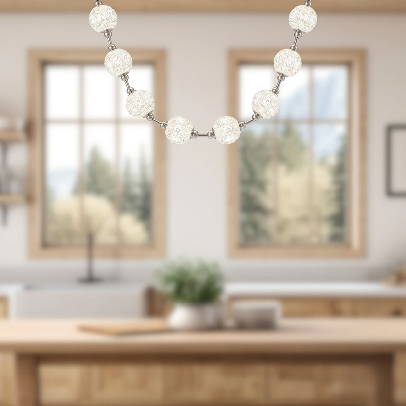 Marni 5-ft LED Pendant in Polished Nickel
