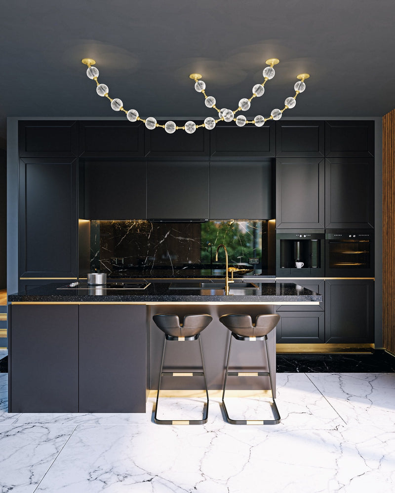 Marni 7-ft LED Pendant in Natural Brass (Remote Driver)