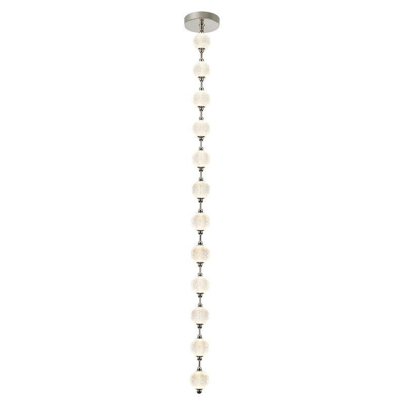 Marni 7-ft LED Pendant in Polished Nickel (Remote Driver)