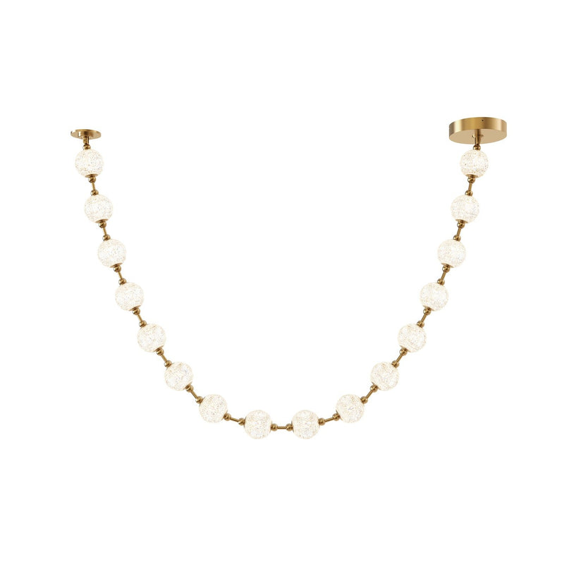 Marni 9.5-ft LED Pendant in Natural Brass