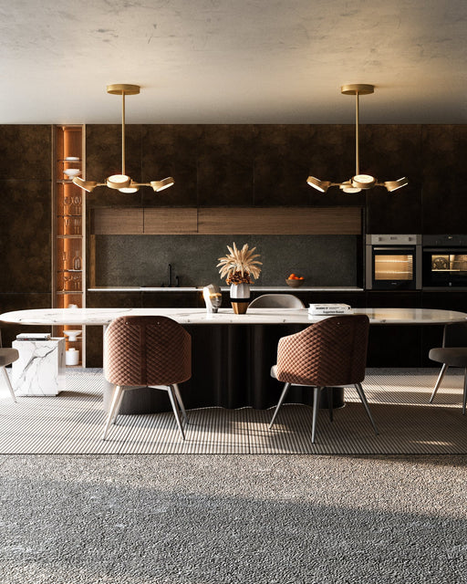 Blanco 28" LED Chandelier in Urban Bronze/Alabaster