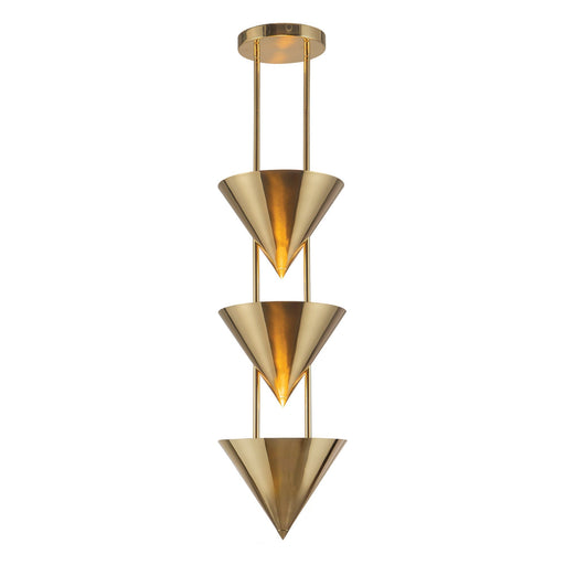 Versus 28" 3-Light Pendant in Patina Brass