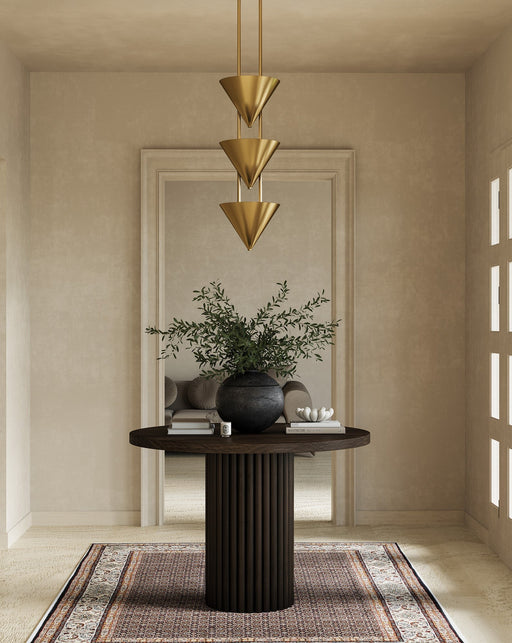 Versus 28" 3-Light Pendant in Patina Brass