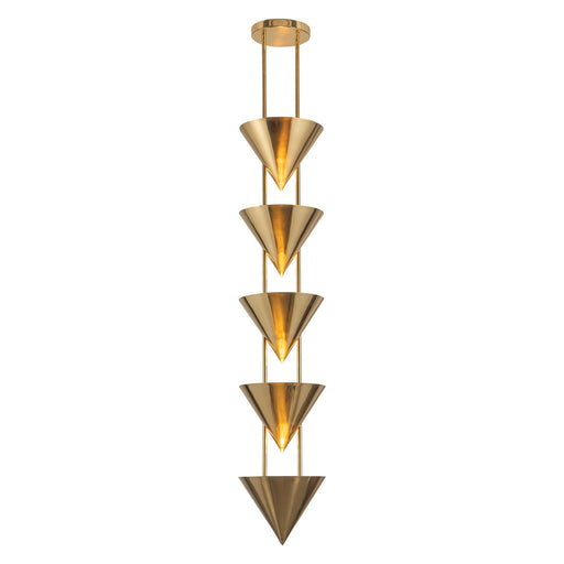 Versus 48" 5-Light Pendant in Patina Brass