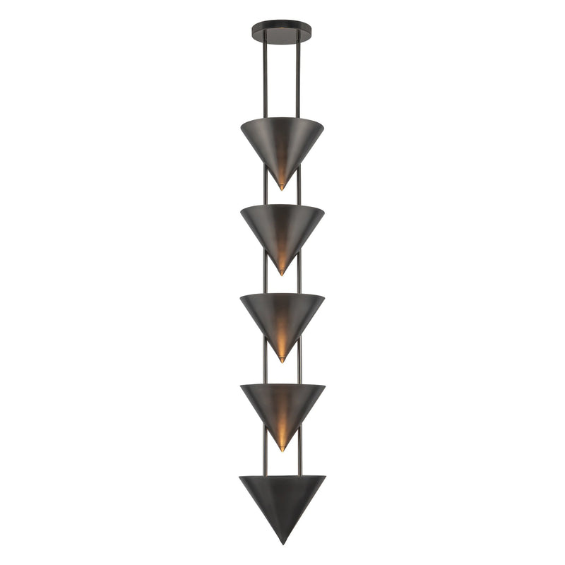 Versus 48" 5-Light Pendant in Aged Steel