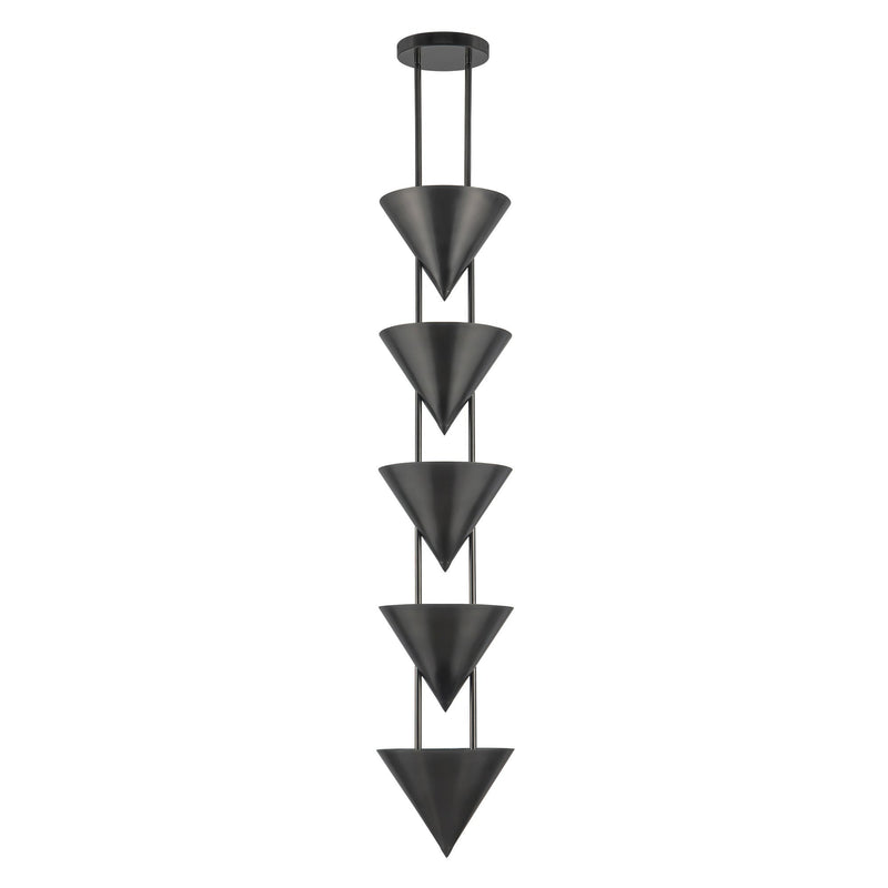 Versus 48" 5-Light Pendant in Aged Steel
