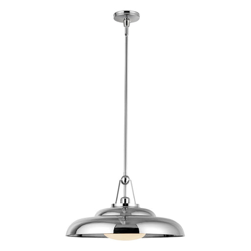 Palmetto 20" Pendant in Polished Nickel/Glossy Opal