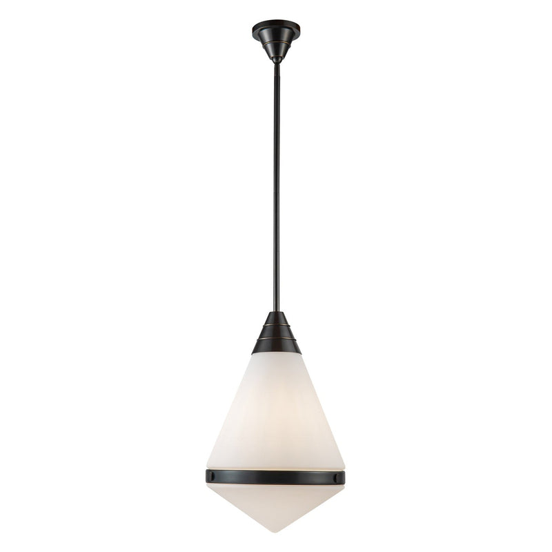 Willard 22" Pendant in Urban Bronze/Opal Matte Glass