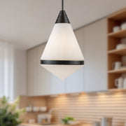 Willard 22" Pendant in Urban Bronze/Opal Matte Glass
