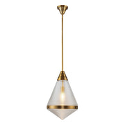 Willard 22" Pendant in Vintage Brass/Prismatic Glass