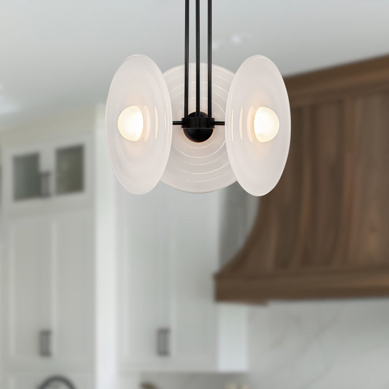Harbour 18" Pendant in Urban Bronze/Glossy Opal