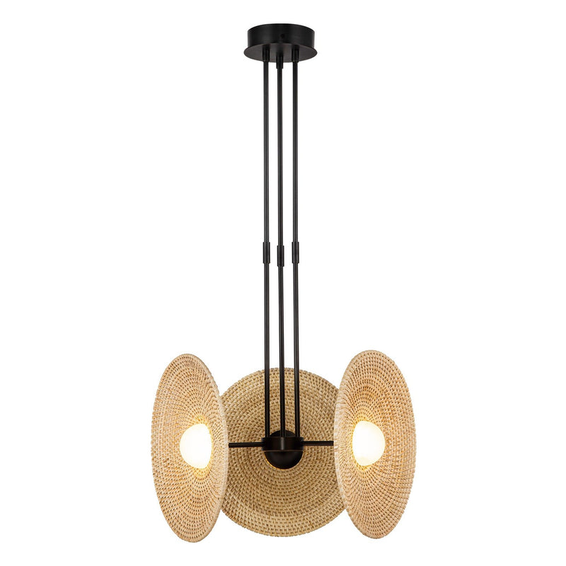 Harbour 18" Pendant in Urban Bronze/Woven