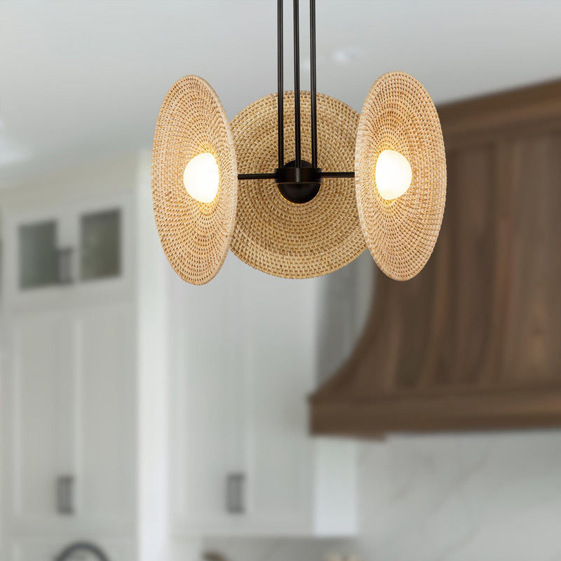 Harbour 18" Pendant in Urban Bronze/Woven