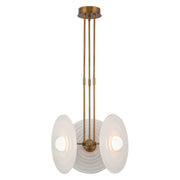 Harbour 18" Pendant in Vintage Brass/Glossy Opal