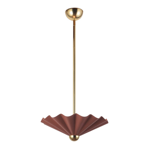 Furrow 16" Pendant in Burgundy