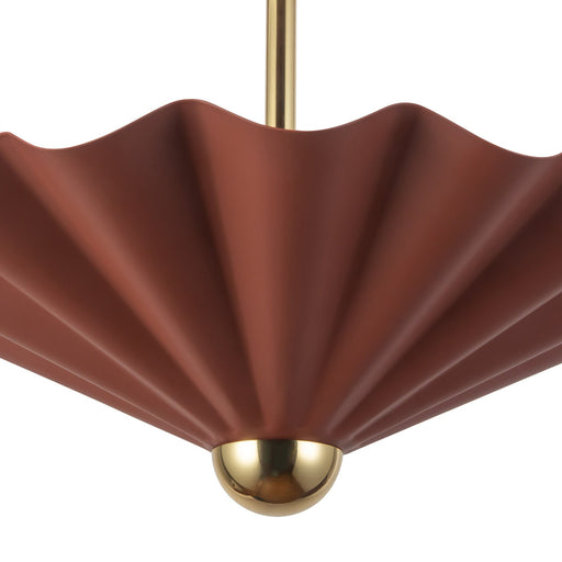 Furrow 16" Pendant in Burgundy