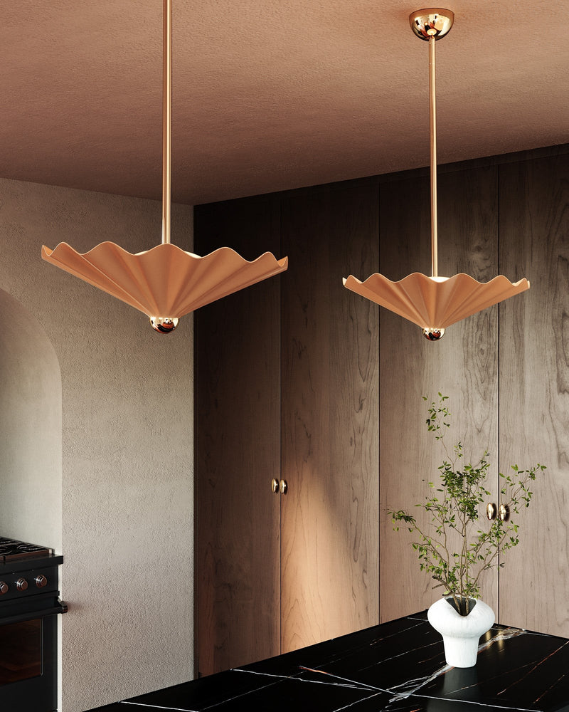 Furrow 25" Pendant in Peach