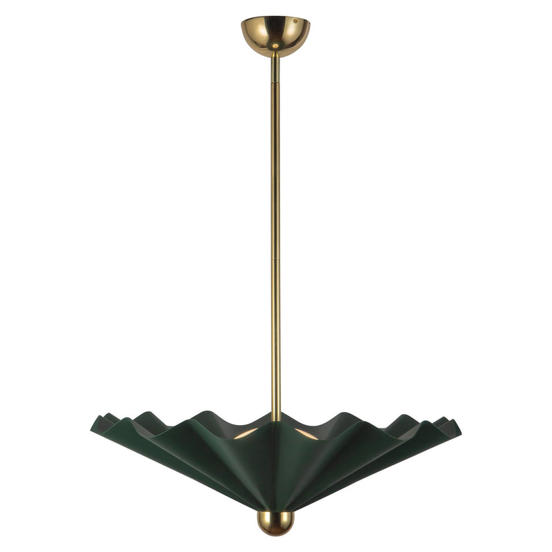 Furrow 25" Pendant in Pine Green