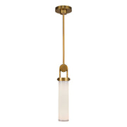 Wynwood 15" Pendant in Vintage Brass/Glossy Opal