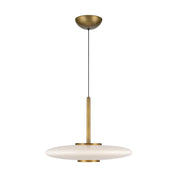 Kyoto 18" Pendant in Vintage Brass/Glossy Opal Glass