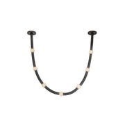 Corda 7-ft Linear Pendant in Black/Opal Glass (Universal Voltage and Remote Driver)