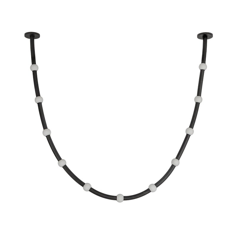 Corda 10-ft Linear Pendant in Black/Opal Glass (Universal Voltage, 0-10 Dimming, and Remote Driver)