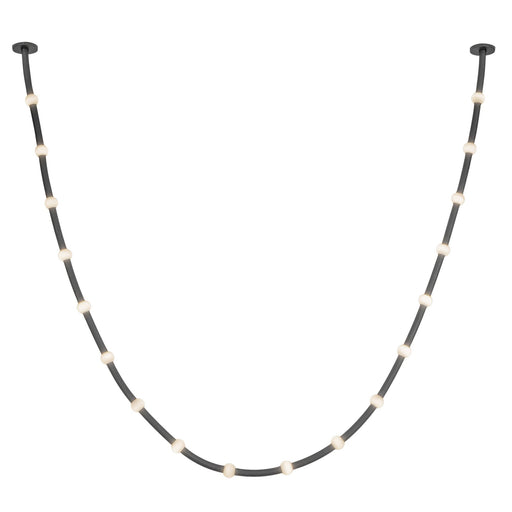 Corda 17-ft Linear Pendant in Black/Opal Glass (Universal Voltage, 0-10 Dimming, and Remote Driver)