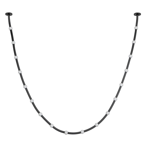 Corda 17-ft Linear Pendant in Black/Opal Glass (Universal Voltage, 0-10 Dimming, and Remote Driver)