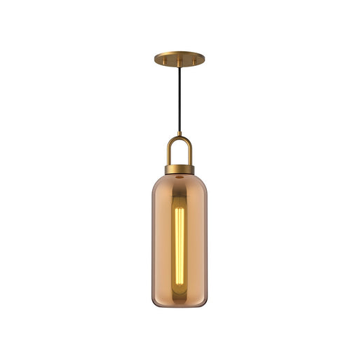 Soji 5" Pendant in Aged Gold/Copper Glass