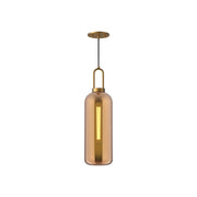 Soji 6" Pendant in Aged Gold/Copper Glass