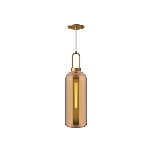 Soji 6" Pendant in Aged Gold/Copper Glass