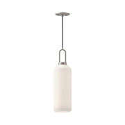 Soji 6" Pendant in Brushed Nickel/Opal Matte Glass