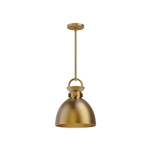 Waldo 11" Metal Shade Pendant in Aged Gold
