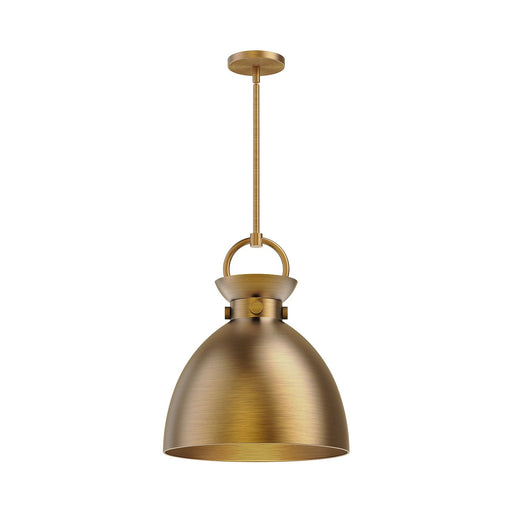 Waldo 14" Metal Shade Pendant in Aged Gold