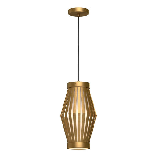 Hana 9" Pendant in Aged Gold/Opal Matte Glass
