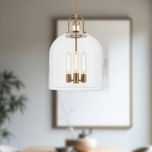 Lancaster 16" 4-Light Pendant in Aged Gold