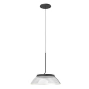 Magellan 12" Pendant in Black/Clear Acrylic Light Guide
