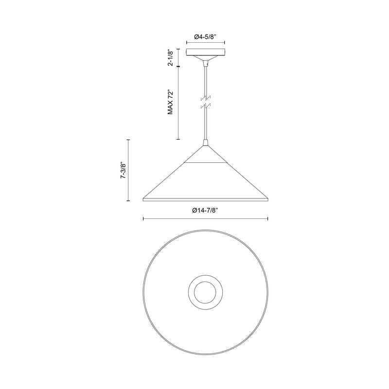 Mauer 15" Pendant in Brushed Gold/Clear Glass