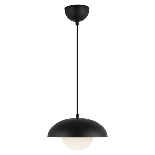 Rubio 11" Pendant in Matte Black/Opal Matte Glass