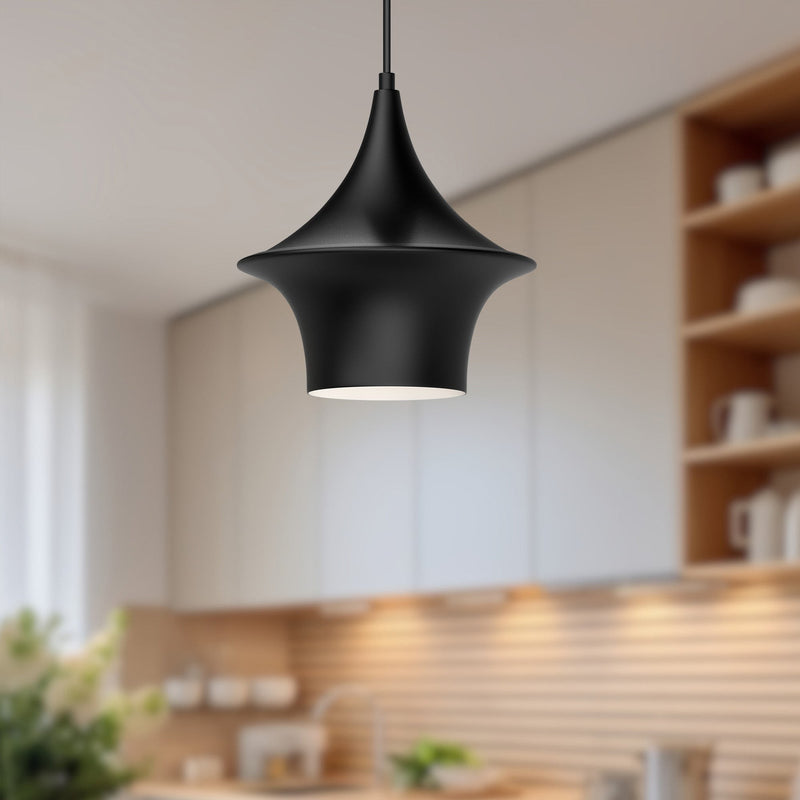 Emiko 9" Pendant in Matte Black