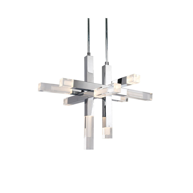 Martelo 30" Chandelier in Chrome