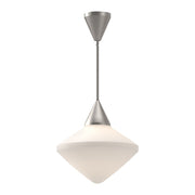 Nora 14" Pendant in Brushed Nickel/Opal Matte Glass